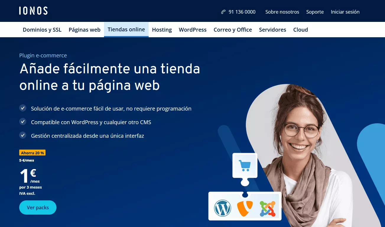 Captura de pantalla del Plugin e-commerce de IONOS Imagen: Captura de pantalla del Plugin e-commerce de IONOS
